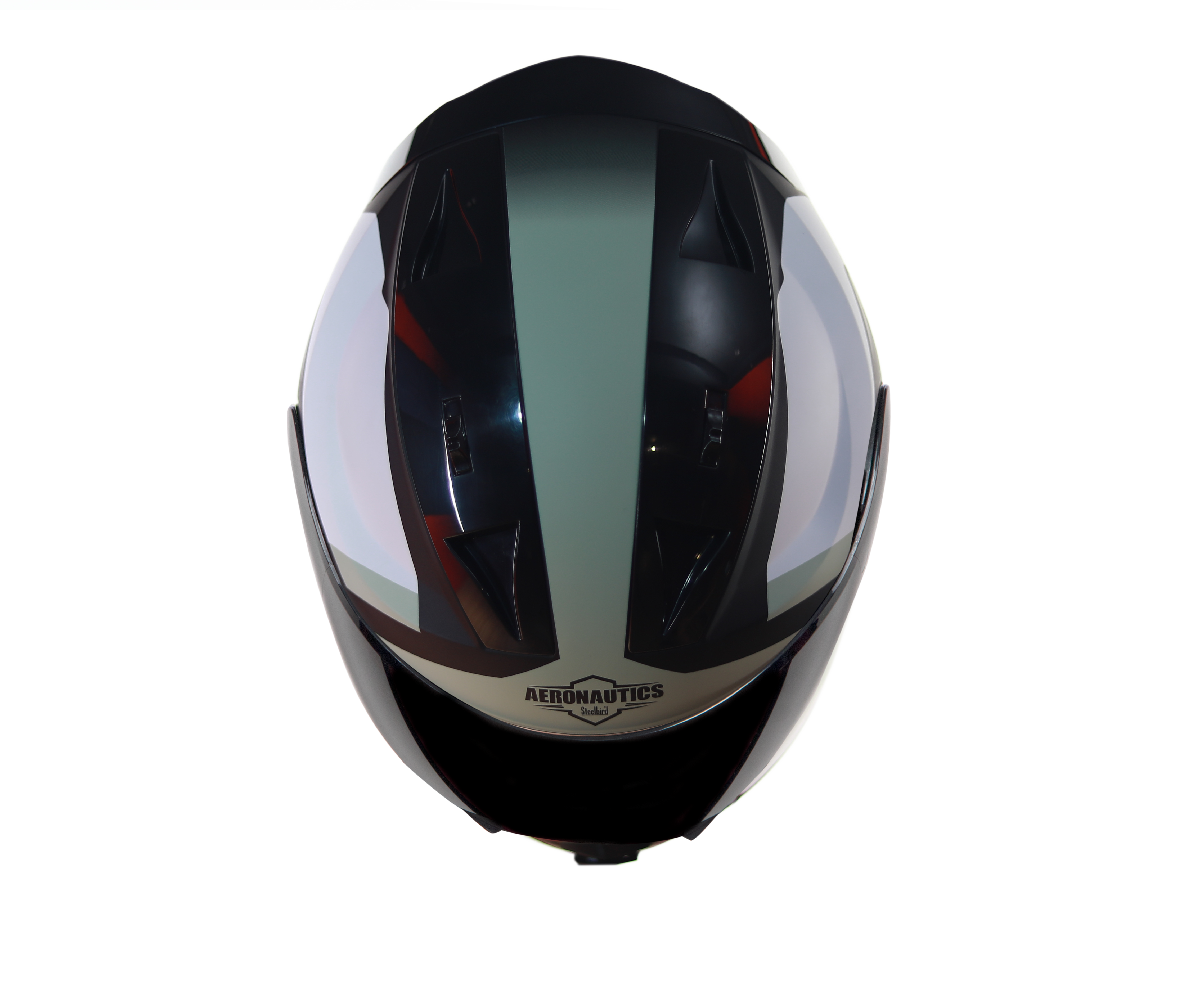 SA-1 Aerodynamics Mat Black With Gold (Fitted With Clear Visor Extra Silver Chrome Visor Free)